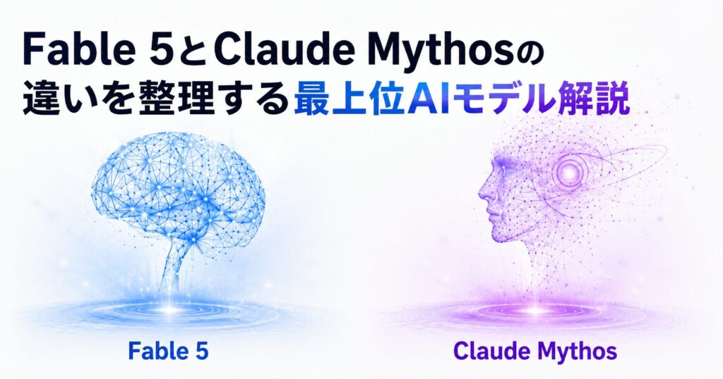 Fable 5、Claude Mythos、Opusはどう使い分ける?AIモデルは“作業の重さ”で選ぶ時代へ